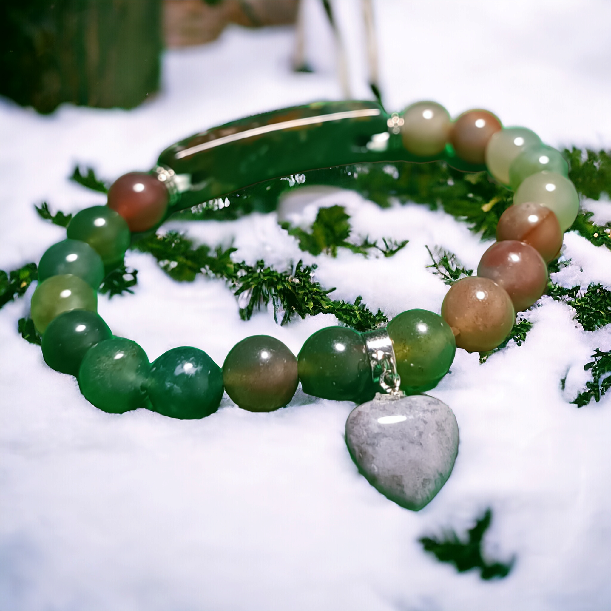 Forest Essence - Moss Agate Bracelet