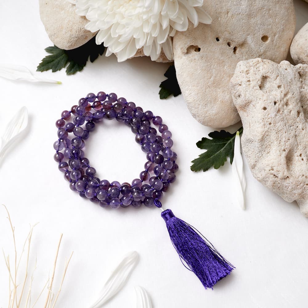 Amethyst Mala: emotional balance