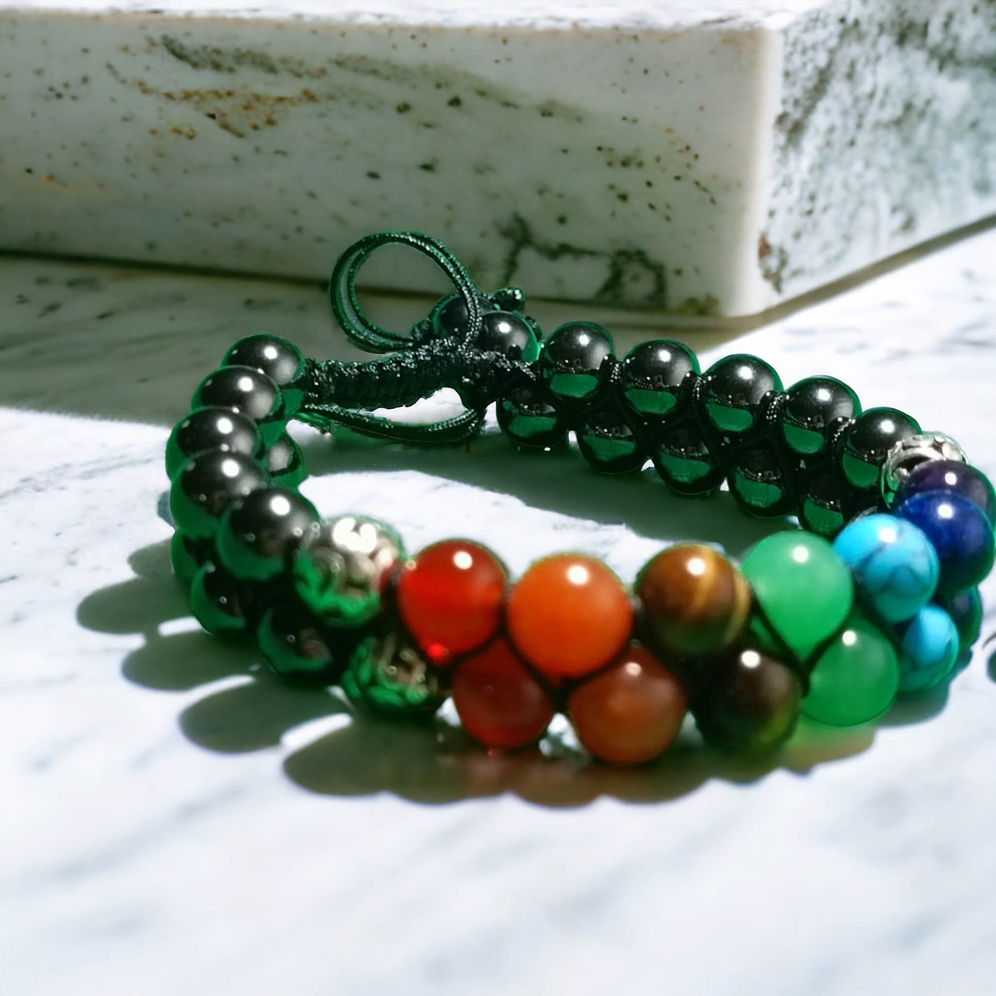 Magnetic Force - Hematite and 7 Chakra Bracelet